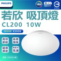 在飛比找momo購物網優惠-【Philips 飛利浦照明】3入組 若欣 10w LED吸