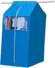 WEKAMOS Garment Cover Nylon Oxford Fabric Storage Bag for Clothes Organizer Dustproof Protector Cover with Full Zipper and Visible Window for Suits Shirts Coats Blue