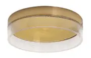 AFX MGGF12L30D1 Maggie 12"W LED Flush Mount Drum Ceiling Fixture - Brass