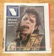 Michael Jackson Death NY Newspaper w/ Farrah Fawcett Death on Back Cover! 2009