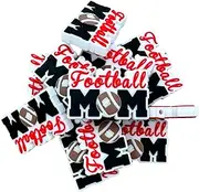 Lashicorn Football Ball Mom Silicone Focal Bead | 12 Pack Mama Sports for Freshie Hangers Beaded Pens 1.5” Wholesale Bulk Keychain Brushes Little League