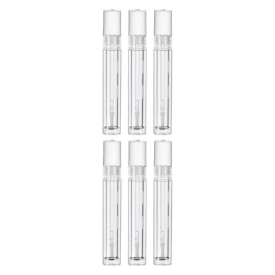 6 Pcs Empty Tube of Lip Gloss Clear Mini Refillable Tubes Lipstick