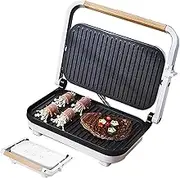 Electric Sandwich Maker, Sandwich Press Grill Electric Indoor Grill, 1200W Power with Non-Stick Plates Touch Handle, Opens 90 Degrees Indicator Light Locking Lid Perfect for Cooking Breakfast