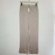 Banana Republic Dress Pants Women's Petite XS Leopard Print Tan Classic Office