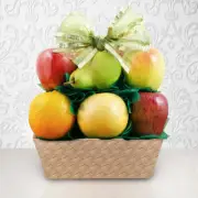 Kosher & Certified OK-Pareve 11 Piece All Fresh Fruit Sympathy Gift Basket