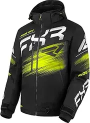 FXR Mens Boost FX 2-in-1 Snowmobile Jacket F.A.S.T. 3.0 HydrX Pro Black/Hi-Vis