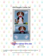 Beagles Coaster Set- Plastic Canvas Pattern or Kit