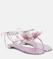 [Aquazzura] Aquazzura Zsa Zsa metallic leather sandals AU 4.5 purple