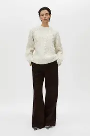 Terrazzo Cable Knit Sweater in Cream Fleck - CAMILLA AND MARC® C&M