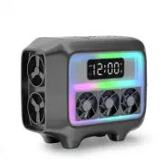Bluetooth Speaker Stereo Loudspeaker Pad Led Light Alarm Clock Fast4578