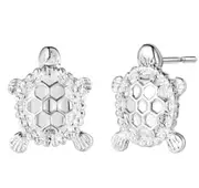 925 Sterling Silver Turtle Tortoise Stud Pierced Earrings Womens Jewellery Gift