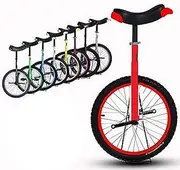 Unisex Unicycle Heavy Duty Steel Frame and Alloy Wheel, 16" Wheel Unicycle for Kids & Beginners Whose Height 120-140Cm, 8 Colors Optional (Color : Orange, Size : 16 Inch Wheel) Durable TDF