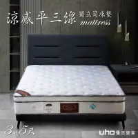 在飛比找PChome24h購物優惠-【UHO卡莉絲名床】涼感平三線3.5尺獨立筒床墊