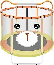 Genki 55Inch Trampoline with Enclosure,Rebound Small Trampoline for Outdoor Sport Workout Bounce Jumping Rebounder with Gymnastics Bar Play