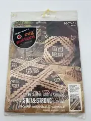 Red Heart Latch Hook Rug Pattern 6607-01 Aztec 15” X 15” New Sealed Boho Style