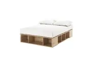 Herais Storage Platform Bed Base - Oak - Double