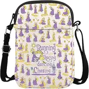 [TGBJE] Rapunzel Crossbody Bag Princess Tangled Fan Gifts Cartoon Movie Merchandise Messenger Bags Fairy Tale Inspired Gift, Dancing Chasing Cb