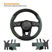 Hand sewn DIY Hand Stitch Alcantara Steering Wheel Cover for Audi A3 A4 A5 S5