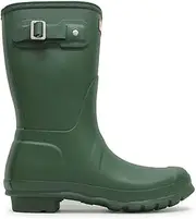[HUNTER] Womens Original Short Gloss Gumboots, Women's Boots, Original Short Gloss Green Size: 7 US