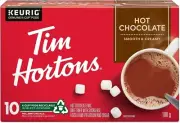 3PACK Tim Hortons Original Hot Chocolate Single Serve Keurig K-Cup Pods, 10 Ct