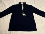 Orvis Men’s Fleece Lined Quarter Zip Pullover Navy, S