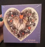 VINTAGE Springbok "A GARLAND FOR THE HEART" Hallmark 8" Heart-Shaped MINI Puzzle
