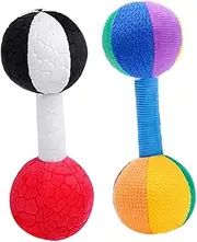 JOINPAYA 2pcs Training Toys Soft Toys Supple Dumbbell Toys Grip Dumbbell Educational Workout Teething Toys Gym Toys Cloth