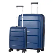 Delphin Verona Hardside 2 Piece (L + C) Spinner Suitcase Set Blue