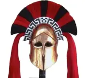 Medieval Greek Corinthian Helmet Knight Steel Reenactment Costume With Stand