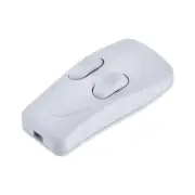 Cord Switch On-Off Control SPST Rocker Switch for Table Desk Light, White