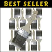 3 Inch Flat Brush Set - 12 Premium Paint Brushes for Interior & Exterior Use