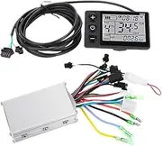 Electric Bike Scooter Controller, for 24V/36V/48V 250W/350W with LCD Display Speed BLDC Motor Scooter E-Bike Accessories Electric Scooter Display Screen(24V)