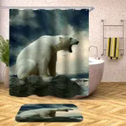 Roaring Polar Bear Shower Curtain