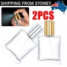2PCS 100ml Refillable Perfume Atomizer Empty Flat Glass Spray Bottles Containers