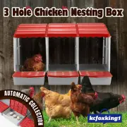 Chicken Nesting Box Roll Away Chook Hen Laying Boxes Modular Nest House 3 Hole