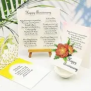 Alinacutle Happy Anniversary Greetings Sentiments Clear Stamp Set for Card Making Scrapbooking Paper Craft