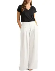 [David Lawrence] Zodia Wide Leg Pant in Ivory