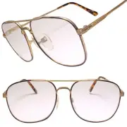 True Genuine Vintage Classic 90s 80s Square Gold Reader 1.00 Reading Glasses