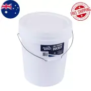 Pail Plastic Bucket with Lid Buckets Food Grade White Jarvis 20L Handle Bulk AU*