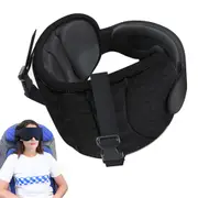 Airplane Travel Pillow with Head Strap and Eve Mask for Sleep