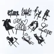 Wedding Party Decor Mr & MRS Acrylic Cake Topper Bride Groom Wedding Cake Topper