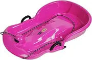 CAQYPVH Double Winter Snow Sled Sled Toboggan Slide with Brake Handle for Lawn Vacation