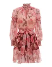 Zimmermann Concert Spliced Lantern Mini Dress size 3