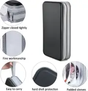 CD Case Wallet, 80 Capacity DVD VCD Media Blu-ray Case Wallet Holder Storage ...
