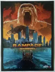 RAMPAGE 2018 Cinemark XD Original Exclusive Promo Movie Poster Dwayne Johnson