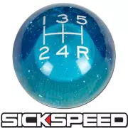 BLUE SPARKLE KNOB MANUAL SHORT THROW GEAR SHIFTER SELECTOR 5 SPEED 10X1.5 S02 (for: Honda)