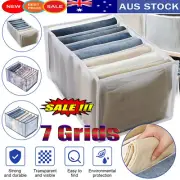7 Grids Mesh Storage Bag Clothes Jeans Pants Drawer Organizer Boxes Foldable AGY