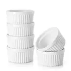 DOWAN 118 ml Ramekins Ramekins for Creme Brulee Porcelain Ramekins Oven Safe