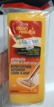 NEW! Quickie Clean Results Microban Automatic Scrub-A-Mop Refill #0472CRMB