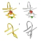Zircon Lip Ring Non Piercing Jewelry Women Fake Septum Clip On Nose Ring